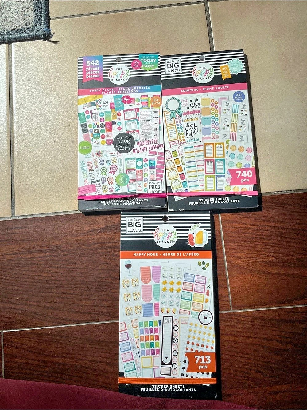 me & my BIG ideas The Happy Planner Value Pack Sticker Books Set of 3 Multicolor